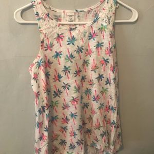 girls palm tree tank